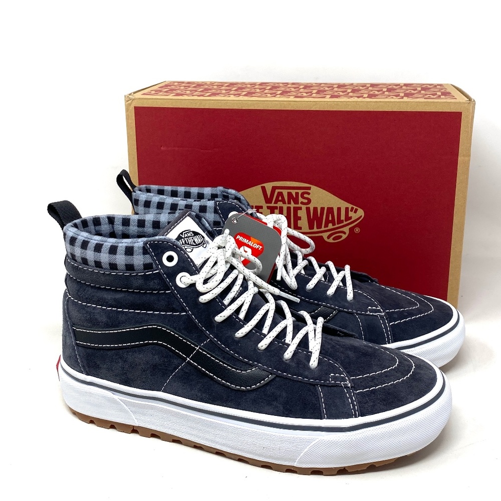 VANS SK8-Hi MTE-1 High Top Plaid Gray Suede Women's Size Sneakers VN0A5HZYGYW - Picture 2 of 10
